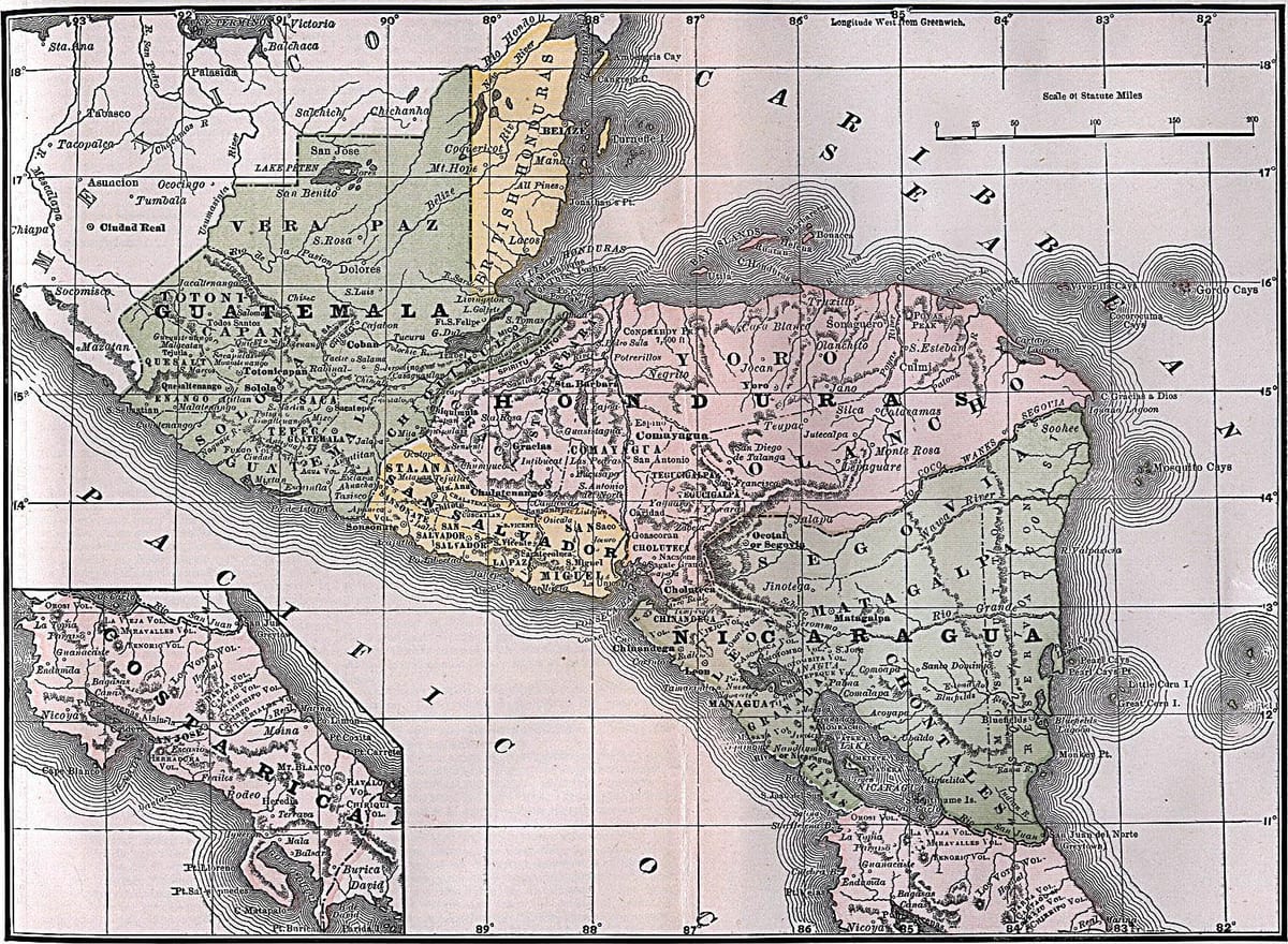 ನಕ್ಷೆ ಬ್ರಿಟಿಷ್ ಹೊಂಡುರಾಸ್