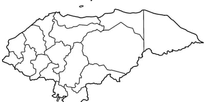 ನಕ್ಷೆಯ ಖಾಲಿ ನಕ್ಷೆ ಹೊಂಡುರಾಸ್